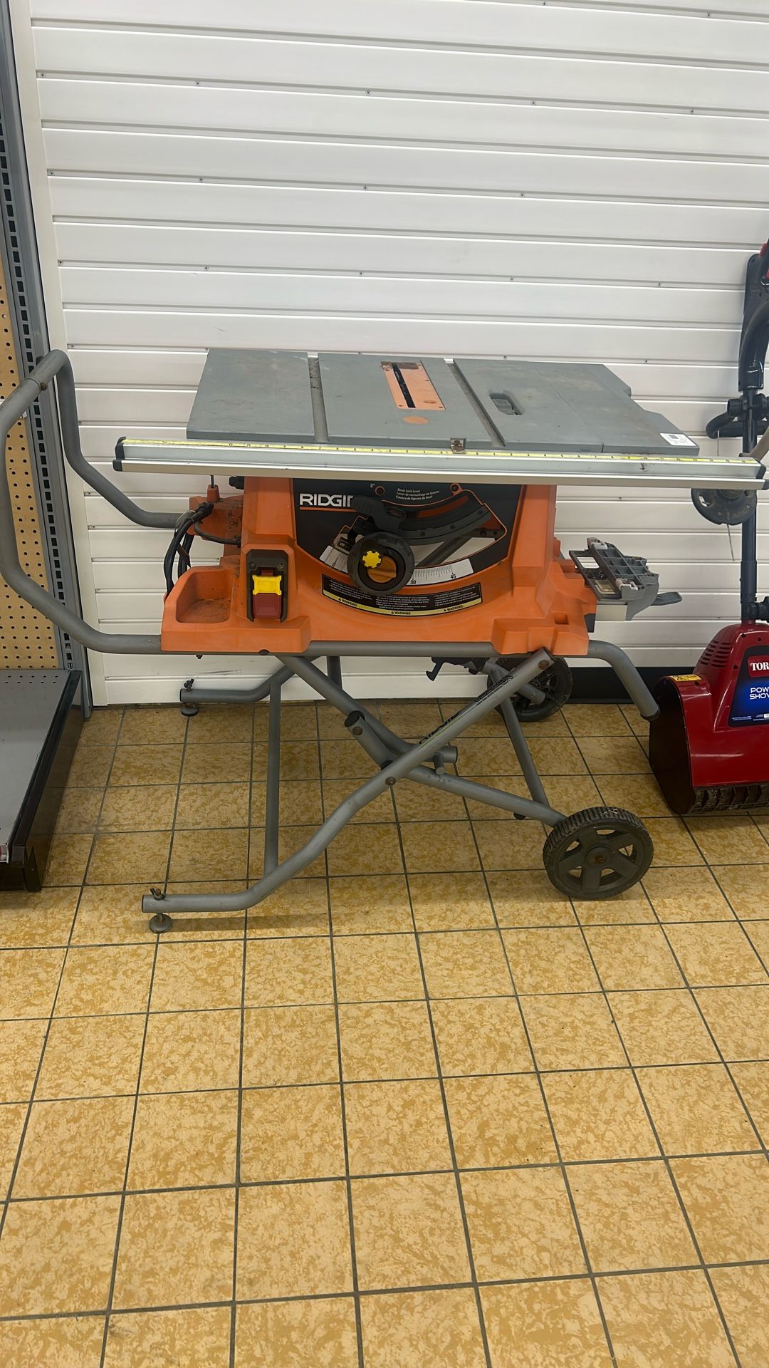 Ridgid Table Saw Layaway Today $15 Down