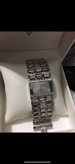 GUESS Women's 95484L Crystal Accented Stainless Steel Watch