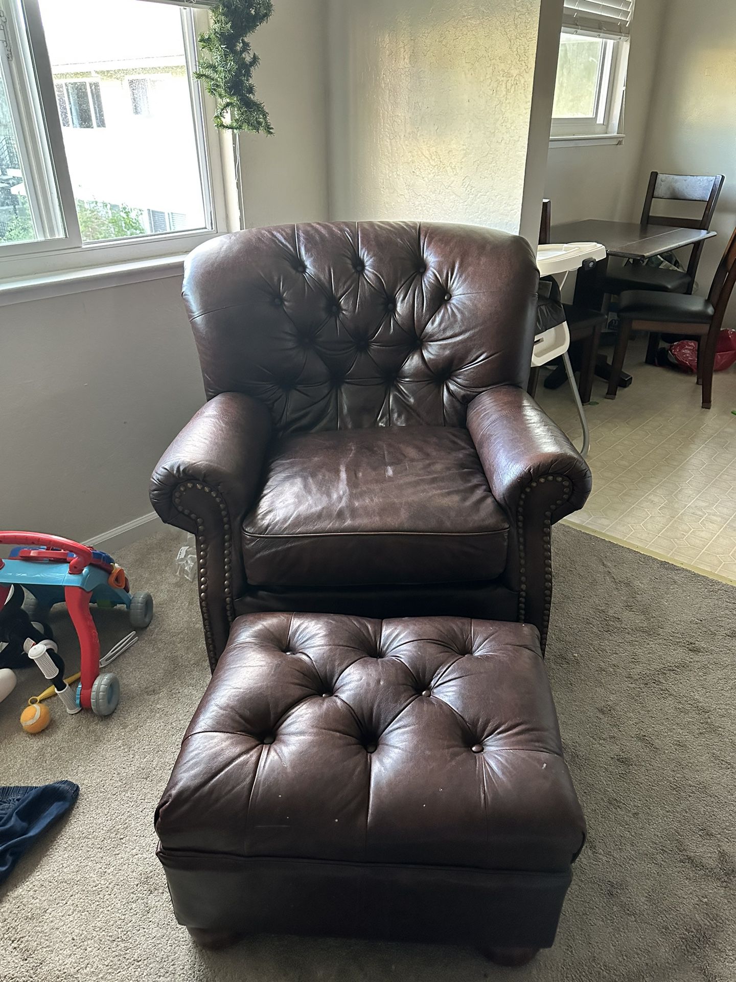 Leather Chair w/ Ottoman $100 OBO