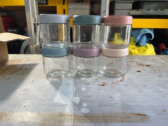 Stackable Glass Storage Jars Set of 6