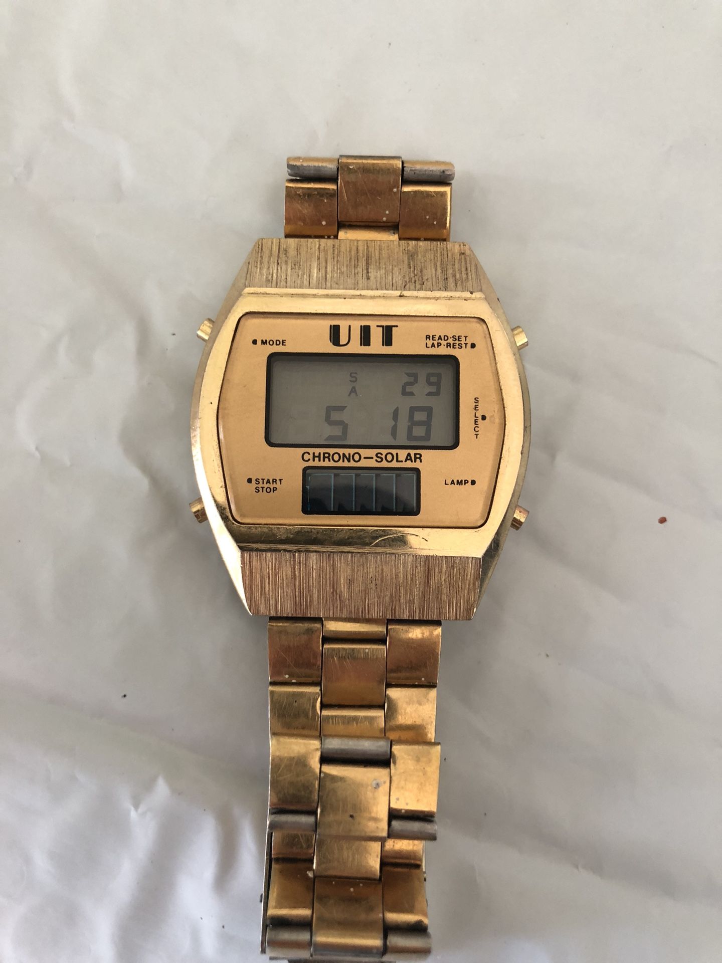 Vintage UIT LCD Watch Solar Works Perfect