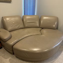 Leather Transforming Sofa
