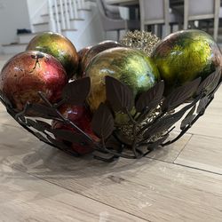 Decor Bowl With Balls Included