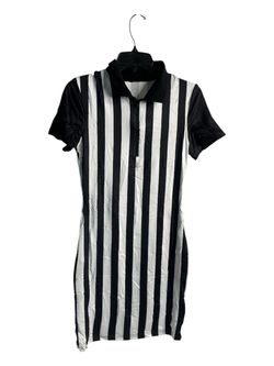 Women's Referee Striped Polo Shirt Dress Size Small