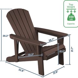 New Outdoor All Weather Reclining Adirondack Chair Lounge Serwall