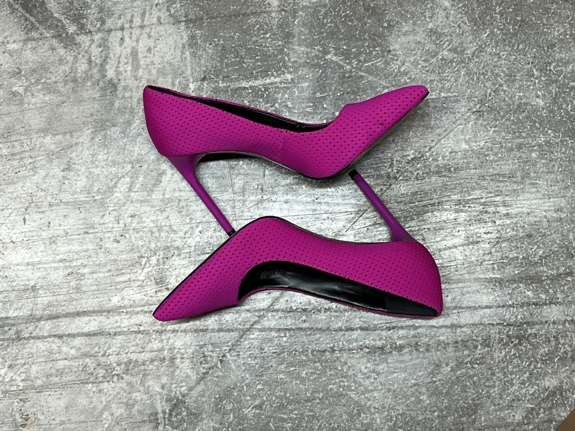 Jessica Simpson Womens Sport Pink Pointed-Toe High Heels 8.5M Faux Leather