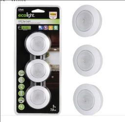 ecolight 3 -Pack 3-in Battery LED Under Cabinet Puck Light