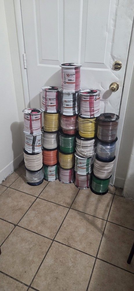 Wire 10 Awg Strnded Thhn 500 Fts 110 Dlls.for Roll 