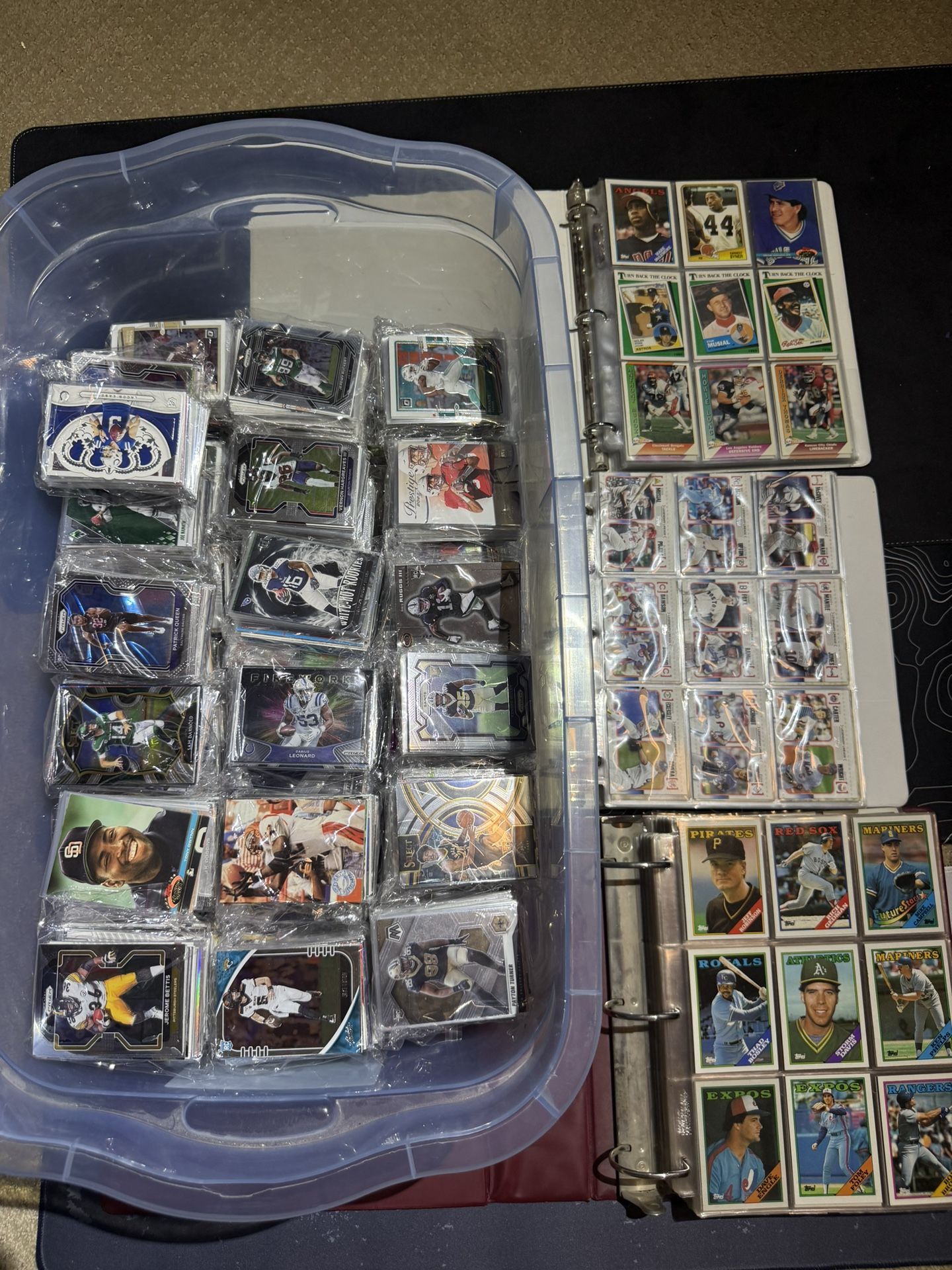 7,500 Football, Baseball, Basketball Cards