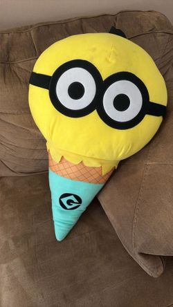Universal Studios Parks Despicable Me Minion Mayhem Ice Cream Cone 26" Plush Toy, $22