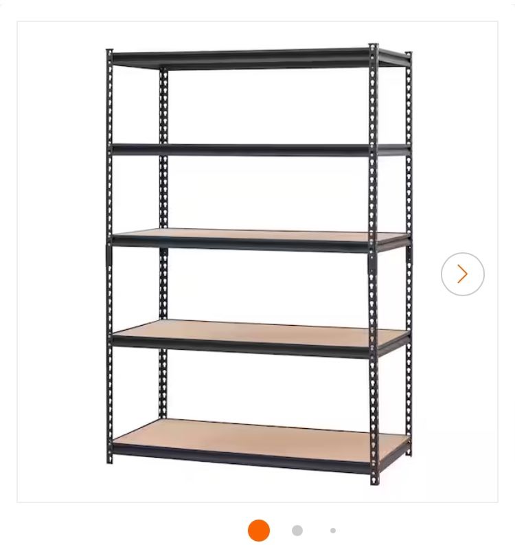 NEW IN BOX Muscle Rack 5-Tier Heavy Duty Steel Garage Storage Shelving Unit in Black (48 in. W x 72 in. H x 24 in. D)