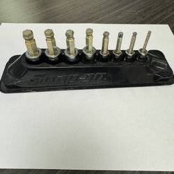 Snap On Tools 8pc Metric  Ball Hex Bit Socket Set.