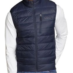 Eddie Bauer Blue Puffer Vest Size Medium 