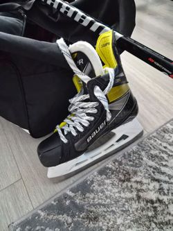 Hockey gear and skates