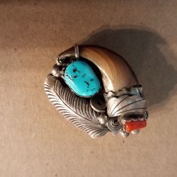 Turquoise Claw In Sterling Silver Bola Neck Pc... Jewelry