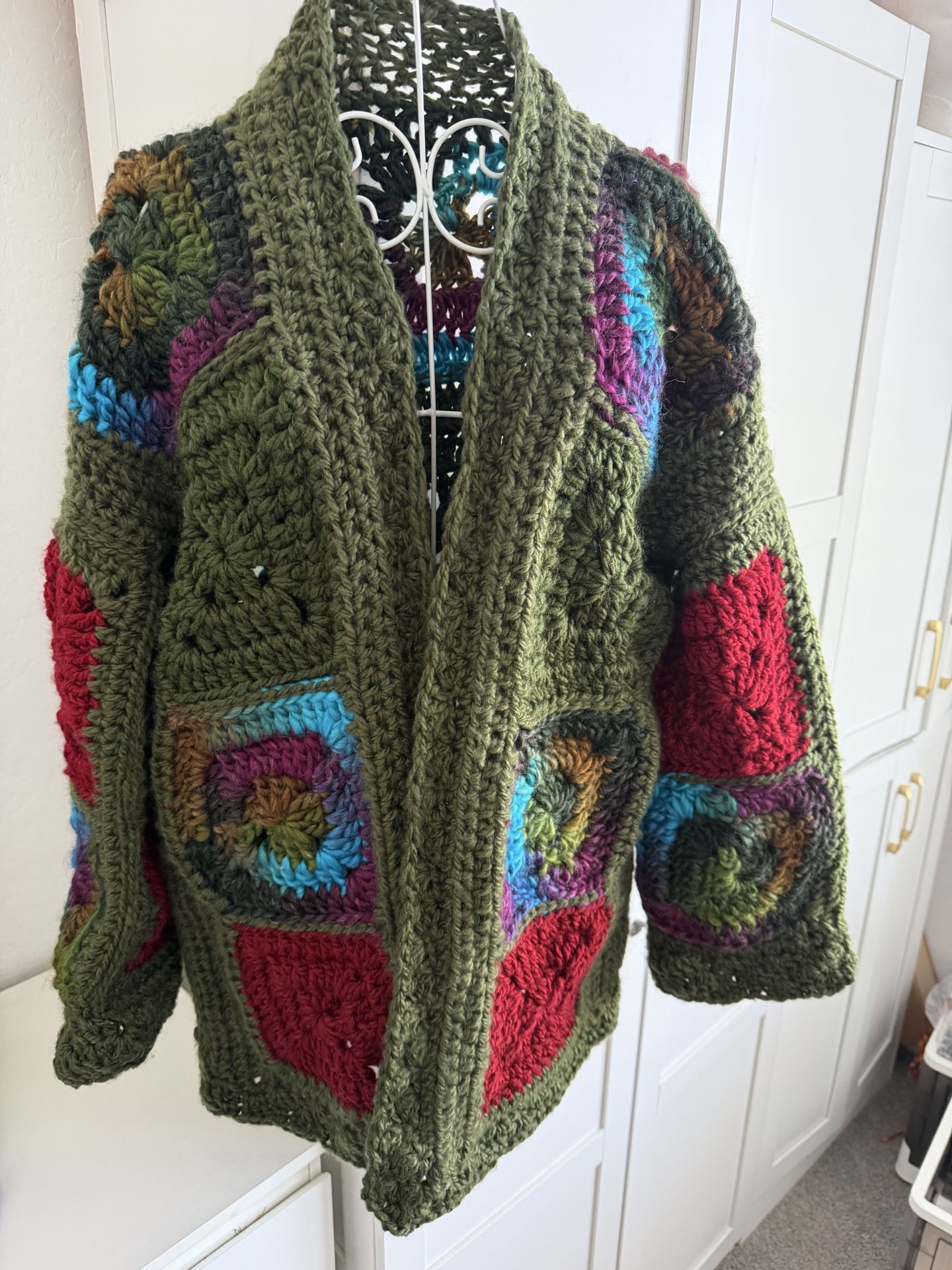 Hand crochet cardigan