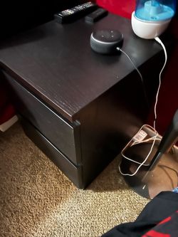 IKEA MALM 2-Drawer Nightstand – Original Larger Version – Black/Brown