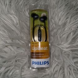 Philips Audio Upbeat SHE2405 in-Ear Headphones, in-line Mic - Transluscent Black