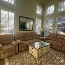 Sofa, Love Seat And A Chair, Table, The End Table