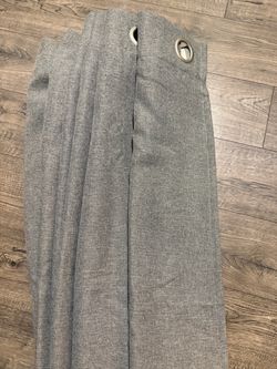 Grey Blackout Grommet Curtains