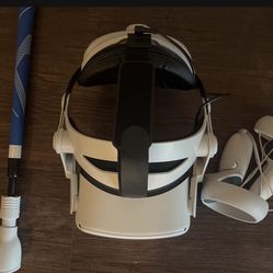 Meta Quest 2 (256GB) With Controllers And Golf Stick