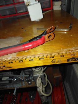 2/0 AWG Gauge Battery Cable with Lug Terminals (Black or Red)