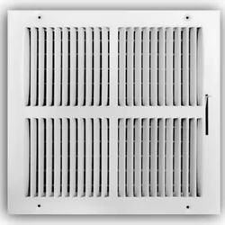 Everbilt 12 in. x 12 in. 2-Way Steel Wall/Ceiling Register in White 