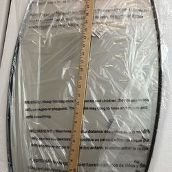 FOMAYKO 18 x 27 Inch Wall Mirror Black Bathroom Vanity Mirror with Metal Frame