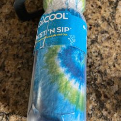 O2cool Mist & Sip Water Bottle Tie Die Print