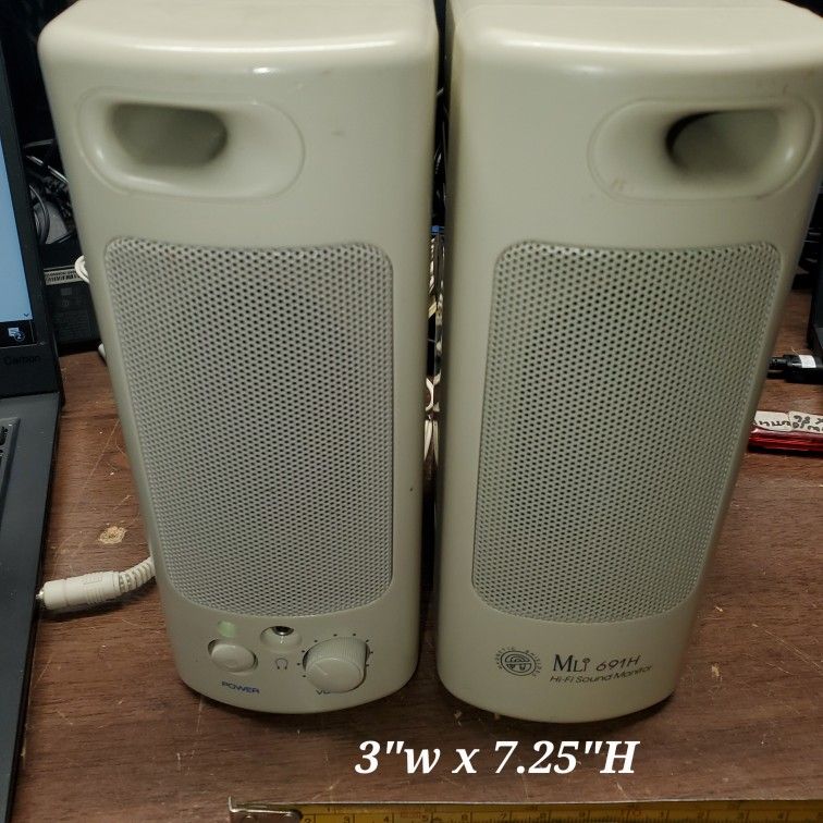 Portable Amplified Powered Stereo Speakers