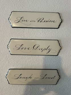 Live Love Laugh 3 Metal Plaques