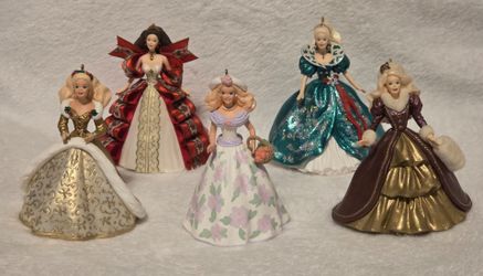 Holiday Barbie Hallmark Keepsake Ornament Lot