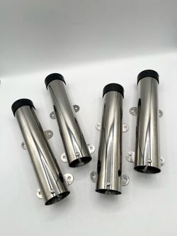 (4 pieces) Stainless Steel Side Mount Fishing Rod Holder, Wall Mount