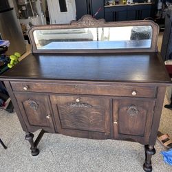 Antique Sideboard Buffet Table