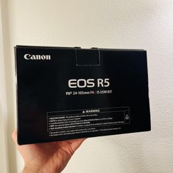 Canon EOS R5 Mirrorless Camera RF24-105mm F4 L is USM Lens Kit, Full-Frame Hybrid Camera, 8K Video, 45 Megapixel CMOS Sensor, DIGIC X Image Processor,