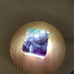 Beautiful Natural Rainbow Fluorite Cube
