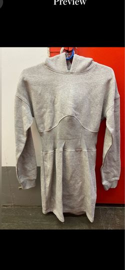 PrettyLittleThing Light Gray Hoodie Dress