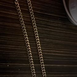 24 In Flat Cuban Chain Necklace 