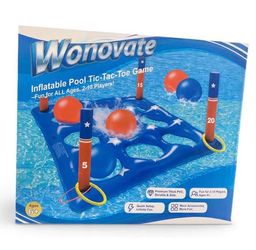 Wonovate Inflatable Pool Tic-Tac-Toe Game