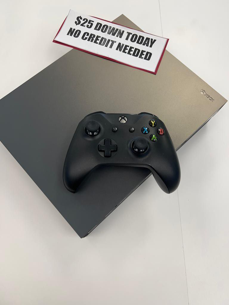 Microsoft Xbox One X 1TB Gold Rush Edition-$25 To Take It Home Today 