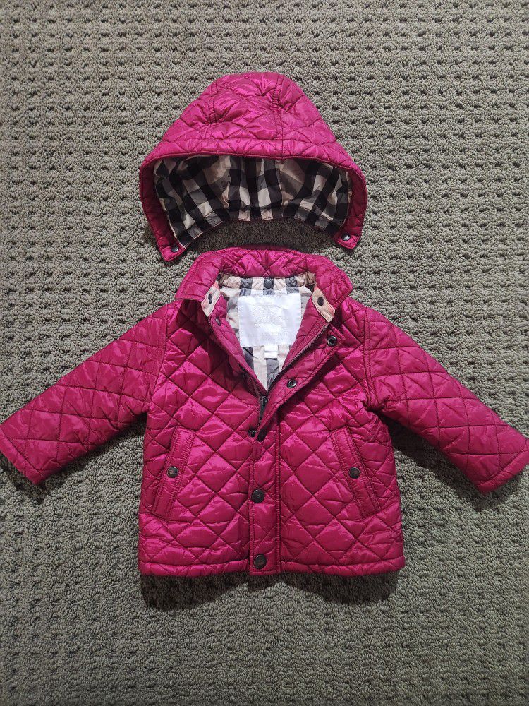 Burberry Classic Quilted Toodler Jacket, Size 9m ** CLEAN & GOOD CONDITION **