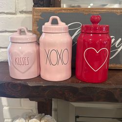 Rae dunn! Blue sky, johanna parker. Valentine's day decor!!