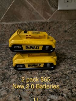 Dewalt 2.0 Battery 🔋 • New• 2 X $60