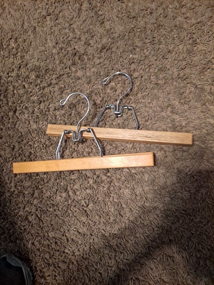 Two Matching Wooden Vintage Trouser, Pants , Skirt Hangers-$18.00