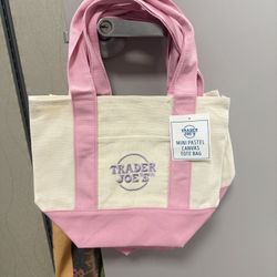 NWT Trader Joe’s Pink Mini Tote Bag