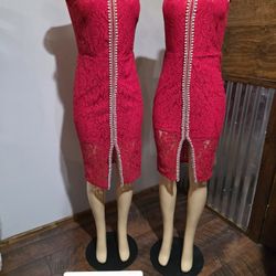 New Missys Red Laced Dress