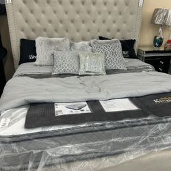 high upholstered bed frame queen size 799