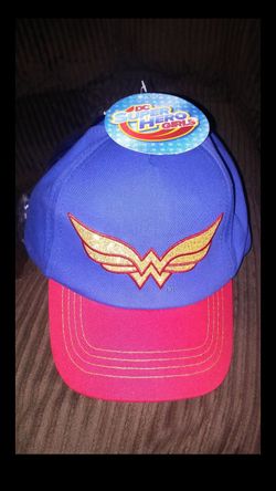 Wonder Woman hat and pony tail Halloween Costume