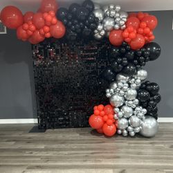 Shimmer Wall And Balloon Garland 