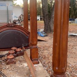 King Canopy Wooden Bed